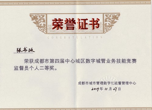 張書(shū)政個(gè)人二等獎(jiǎng)2019